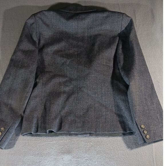 Vintage Breckenridge Pure Virgin Wool Blazer Jacket Gray Blue Size 12 Uruguay - Picture 6 of 6